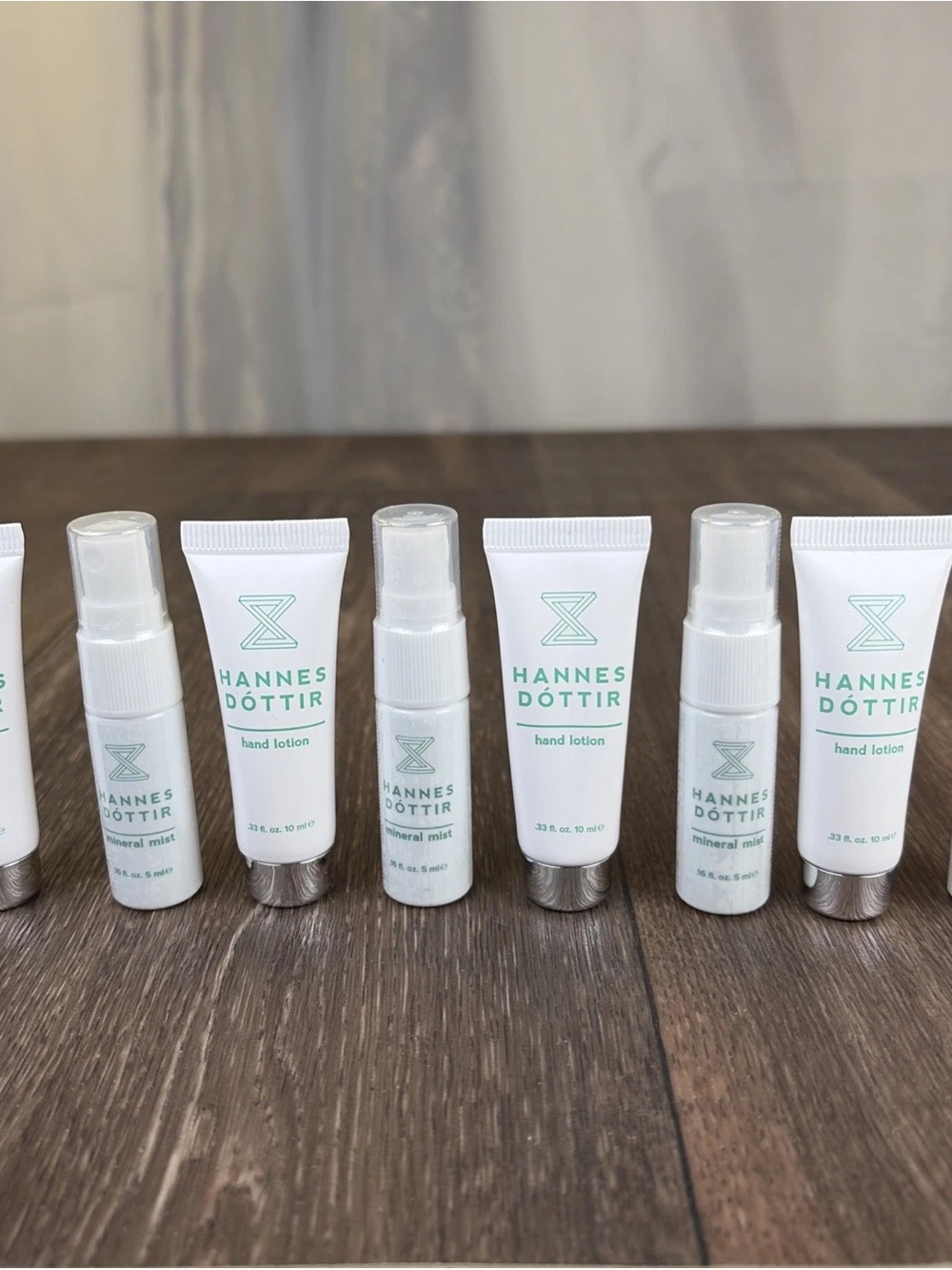 Hannes Dottir Travel Size Iceland Skin Care (4) Mineral Mist & (4) Hand Lotion